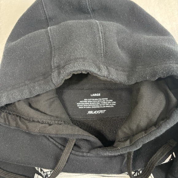 3Blackdot‎ Gaming Pullover Long Sleeve Fleece Black Hoodie Women's Large - Picture 4 of 9